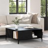 Table basse Chêne noir 80 x 80 x 36,5 cm Bois d'ingénierie 628207628207