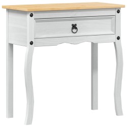 Table console avec tiroir Blanc 73 x 35 x 73 cm Pin massif 628208628208