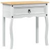 Table console avec tiroir Blanc 73 x 35 x 73 cm Pin massif 628208628208