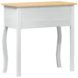 Table console avec tiroir Blanc 73 x 35 x 73 cm Pin massif 628208628208