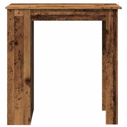 Table de bar et étagère de rangement vieux bois 102x50x103,5 cm 628210628210
