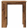 Table de bar et étagère de rangement vieux bois 102x50x103,5 cm 628210628210