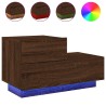 Table de chevet avec lumières LED chêne marron 70x36x40,5 cm 628211628211