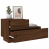 Table de chevet avec lumières LED chêne marron 70x36x40,5 cm 628211628211