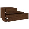 Table de chevet avec lumières LED chêne marron 70x36x40,5 cm 628211628211