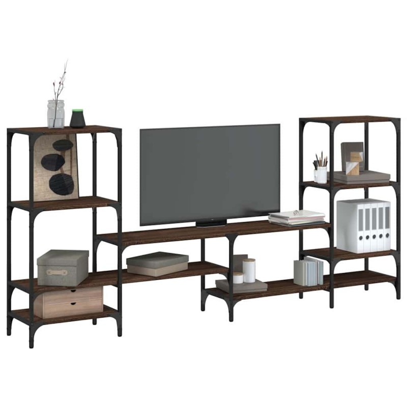 Meuble TV chêne marron 206,5x28,5x95 cm bois d'ingénierie 628212628212