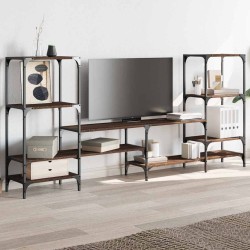 Meuble TV chêne marron 206,5x28,5x95 cm bois d'ingénierie 628212628212