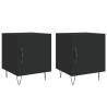 Tables de chevet 2 pcs noir 40x40x50 cm bois d’ingénierie 628214628214