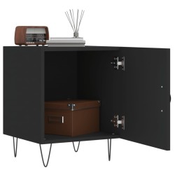 Tables de chevet 2 pcs noir 40x40x50 cm bois d’ingénierie 628214628214