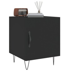 Tables de chevet 2 pcs noir 40x40x50 cm bois d’ingénierie 628214628214