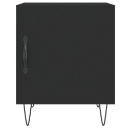 Tables de chevet 2 pcs noir 40x40x50 cm bois d’ingénierie 628214628214