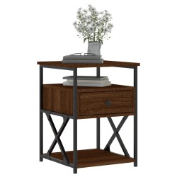 Tables de chevet 2pcs chêne marron 40x42x55cm bois d'ingénierie 628215628215