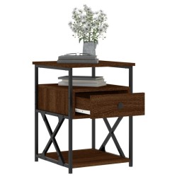 Tables de chevet 2pcs chêne marron 40x42x55cm bois d'ingénierie 628215628215