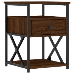 Tables de chevet 2pcs chêne marron 40x42x55cm bois d'ingénierie 628215628215