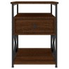 Tables de chevet 2pcs chêne marron 40x42x55cm bois d'ingénierie 628215628215