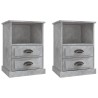 Tables de chevet 2 pcs gris béton 43x36x60 cm 628217628217