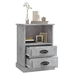 Tables de chevet 2 pcs gris béton 43x36x60 cm 628217628217