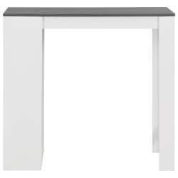 Table de bar avec étagère Blanc 110x50x103 cm 628219628219