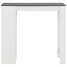 Table de bar avec étagère Blanc 110x50x103 cm 628219628219