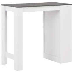 Table de bar avec étagère Blanc 110x50x103 cm 628219628219