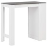 Table de bar avec étagère Blanc 110x50x103 cm 628219628219