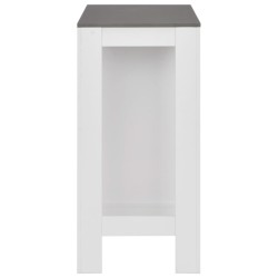 Table de bar avec étagère Blanc 110x50x103 cm 628219628219