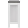 Table de bar avec étagère Blanc 110x50x103 cm 628219628219