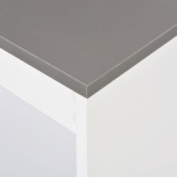 Table de bar avec étagère Blanc 110x50x103 cm 628219628219