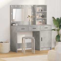 Table de Toilette avec tiroir 2 pcs Gris Bois d'ingénierie 628221628221