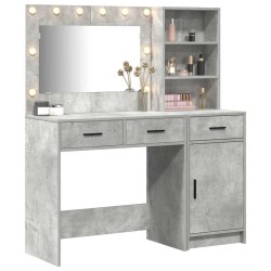 Table de Toilette avec tiroir 2 pcs Gris Bois d'ingénierie 628221628221