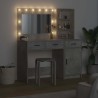 Table de Toilette avec tiroir 2 pcs Gris Bois d'ingénierie 628221628221