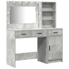 Table de Toilette avec tiroir 2 pcs Gris Bois d'ingénierie 628221628221