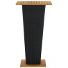 Table de bar Noir 60x60x110 cm Résine tressée et bois d'acacia 628222628222