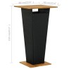 Table de bar Noir 60x60x110 cm Résine tressée et bois d'acacia 628222628222