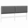 Tête de lit capitonnée Blanc et gris clair 200 cm Pin massif 628223628223
