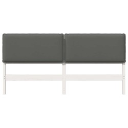 Tête de lit capitonnée Blanc et gris clair 200 cm Pin massif 628223628223