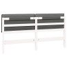 Tête de lit capitonnée Blanc et gris clair 200 cm Pin massif 628223628223