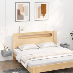 Tables de chevet murales 2 pcs Sonoma gris 35x35x20 cm 628226628226