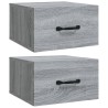 Tables de chevet murales 2 pcs Sonoma gris 35x35x20 cm 628226628226