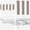 Auvent rétractable Gris clair et blanc 300 x 250 cm 628231628231