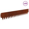 Bordure de Pelouse 30 pcs 103 x 20 cm métal Rouillé 628240628240