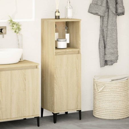 Armoire salle de bain chêne sonoma 30x30x100 cm 628247628247