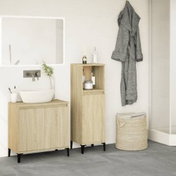 Armoire salle de bain chêne sonoma 30x30x100 cm 628247628247