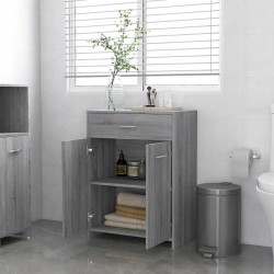 Armoire de bain Sonoma gris 60x33x80 cm Bois d'ingénierie 628250628250
