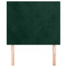 Tête de lit Vert foncé 80x5x118/128 cm Velours 628253628253