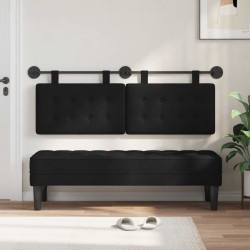 Tête de lit suspendue Noir tissu 628254628254