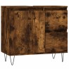 Armoire de bain chêne fumé 65x33x60 cm bois d'ingénierie 628255628255