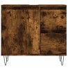 Armoire de bain chêne fumé 65x33x60 cm bois d'ingénierie 628255628255