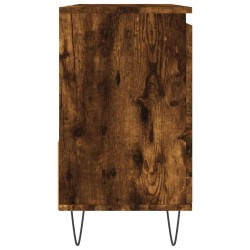Armoire de bain chêne fumé 65x33x60 cm bois d'ingénierie 628255628255