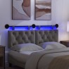 Tête de lit suspendue Avec lumière LED Gris foncé Velours 628256628256